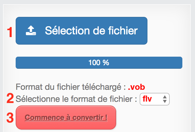 Comment convertir VOB en FLV en ligne